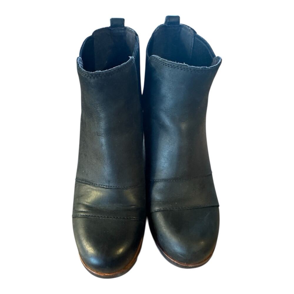 Sorel Joan of Arctic II Black Leather Wedges Booties Boots Women's 7